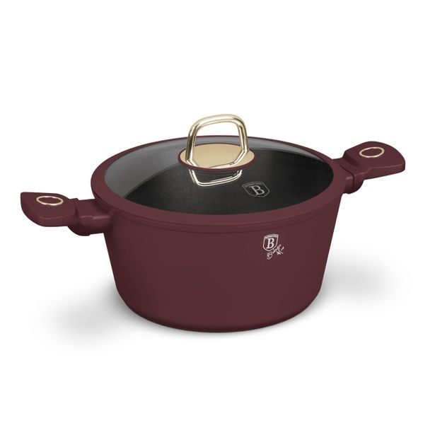 BERLINGERHAUS Kastrol s titanovým povrchem a poklicí 24 cm Leonardo Collection BH-8041