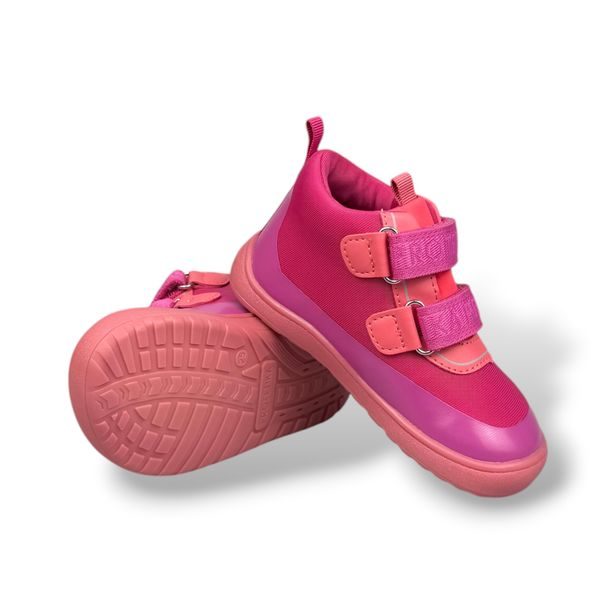 Protetika LENY fuxia – Dětské BAREFOOT celoroční boty s membránou