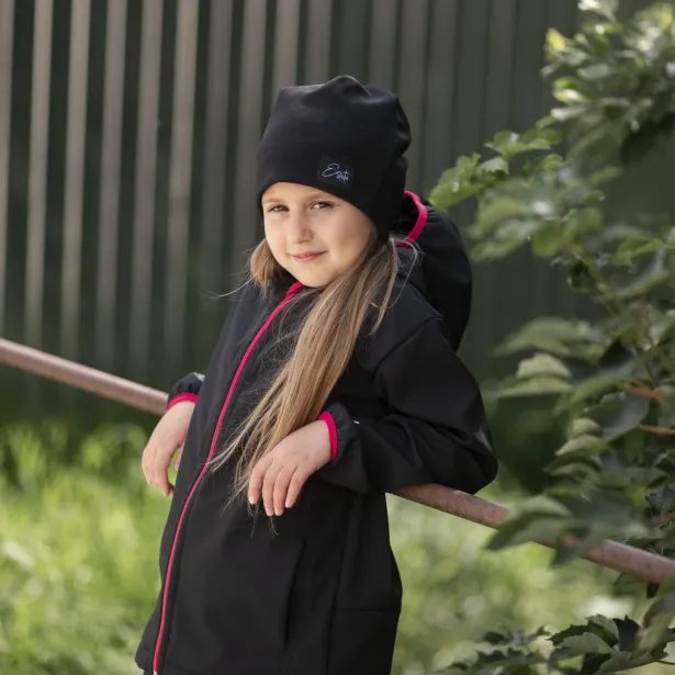 ESITO Dětská softshellová bunda DUO Raspberry pink - černá