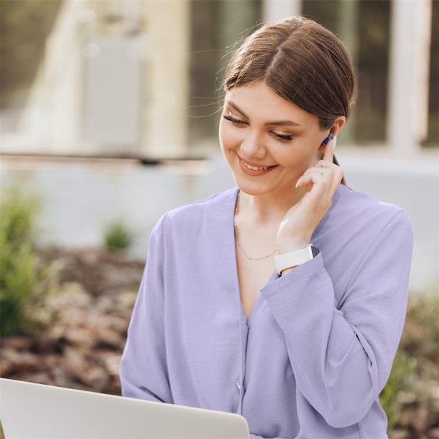 Hama Bluetooth sluchátka Freedom Buddy II, špunty, modrá