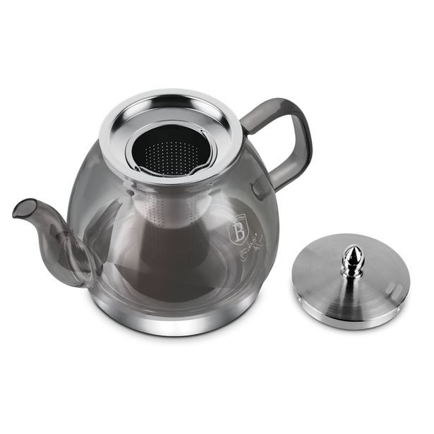 BERLINGERHAUS Konvice čajová termosklo s filtrem 1,2 l šedá pro indukci BH-8944