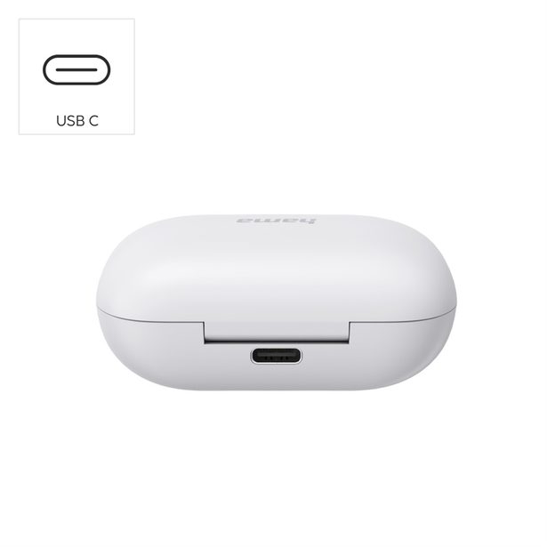 Hama Bluetooth sluchátka Spirit Chop II, špunty, bílá