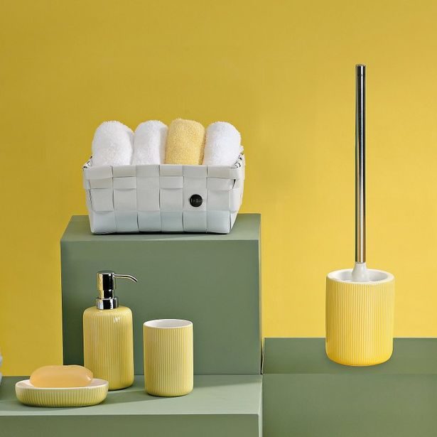 KELA WC sada Ava keramická žlutá KL-24431