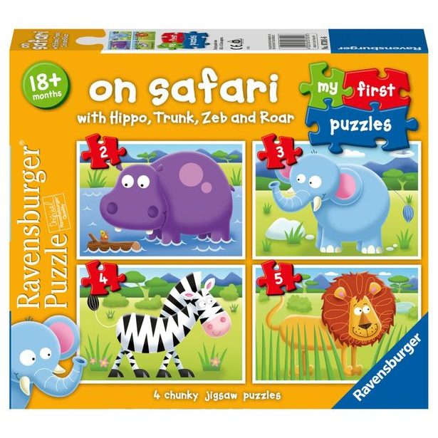 Moje první puzzle Na safari 2/3/4/5 dílků