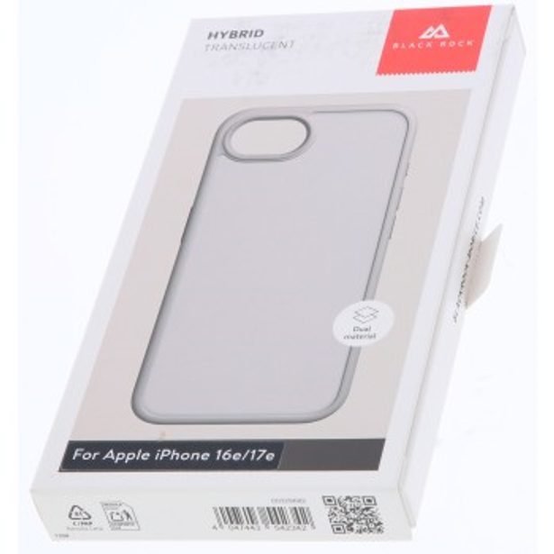 Black Rock Hybrid Case, kryt pro Apple iPhone 16e/17e, matný, poloprůhledný pískový