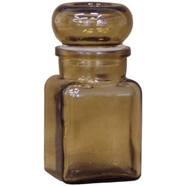 dóza 150ml kouř. TK150/K, 5,5x5,5x12cm, sklo