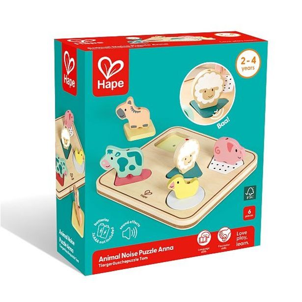 Hape Puzzle se zvuky na desce - Zvířátka
