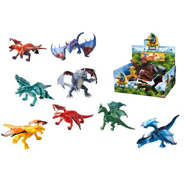 Figurka draka 17 cm, 8 druhů, DP16