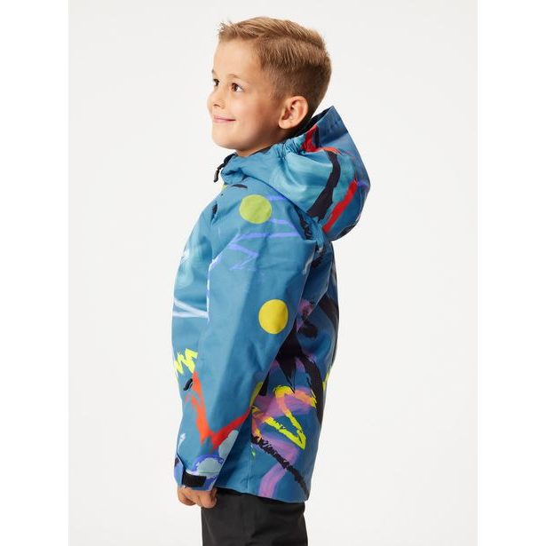 Unuo Dětská zimní bunda Polar, Kobaltová, Fantazie