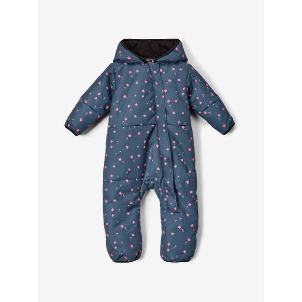 Unuo, Batolecí zimní kombinéza Polar, Černá, Květiny