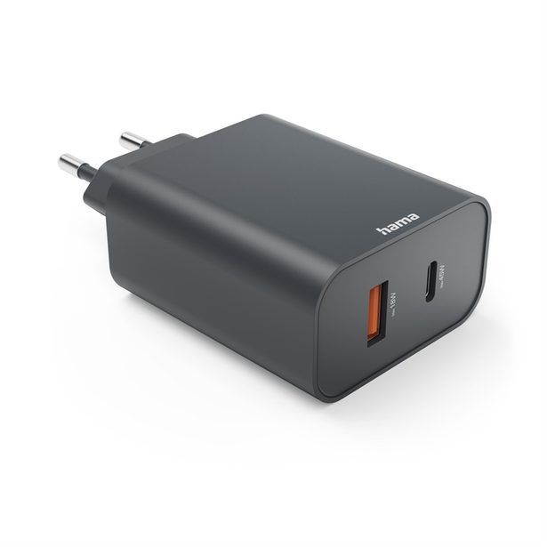 Hama rychlá USB nabíječka USB-C + USB-A, PD/QC, 45 W, Ecosential