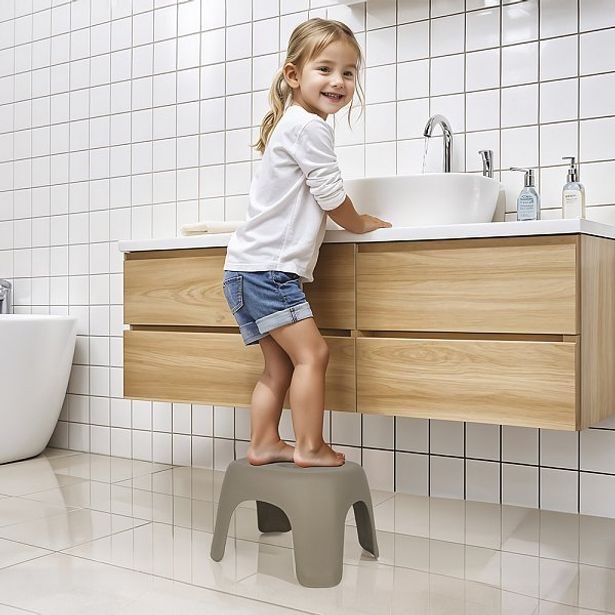 DOLU Protiskluzová stolička, šedá, 28,5x21x25 cm