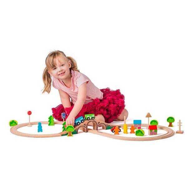 Vláčkodráha "Osmička s vláčkem", 40 dílů