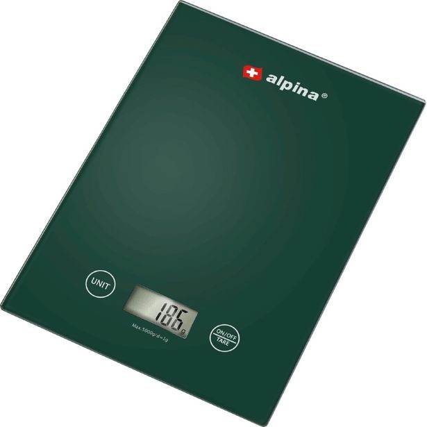 ALPINA Kuchyňská váha digitální 5kg smaragdová ED-256979