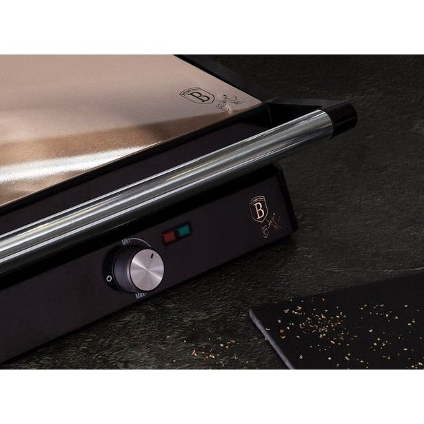 BERLINGERHAUS Kontaktní gril s nepřilnavým povrchem 2000 W Rosegold Metallic Line BH-9135