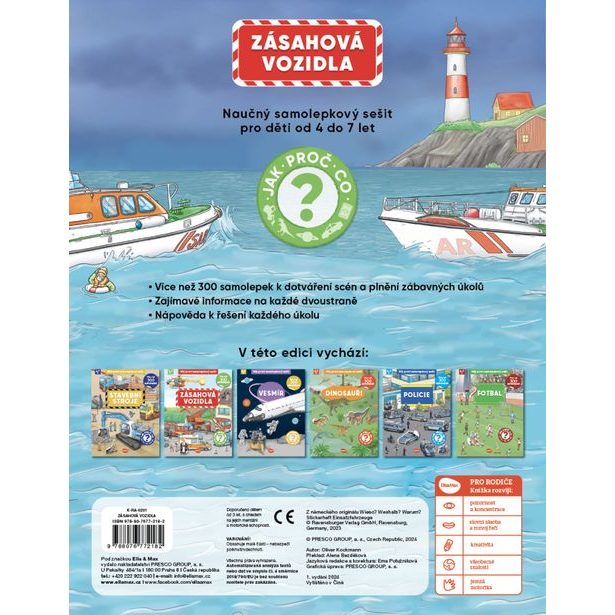 Můj první samolepkový sešit – ZÁSAHOVÁ VOZIDLA