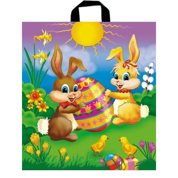 taška PE, ZAJÍČEK velikon., 44x50cm, dětská, plast