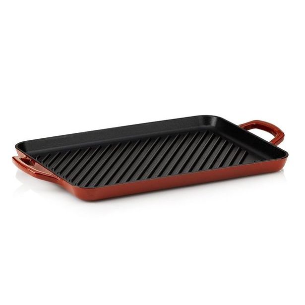 KELA Grilovací deska litinová CALIDO 35x25 cm červená KL-11939