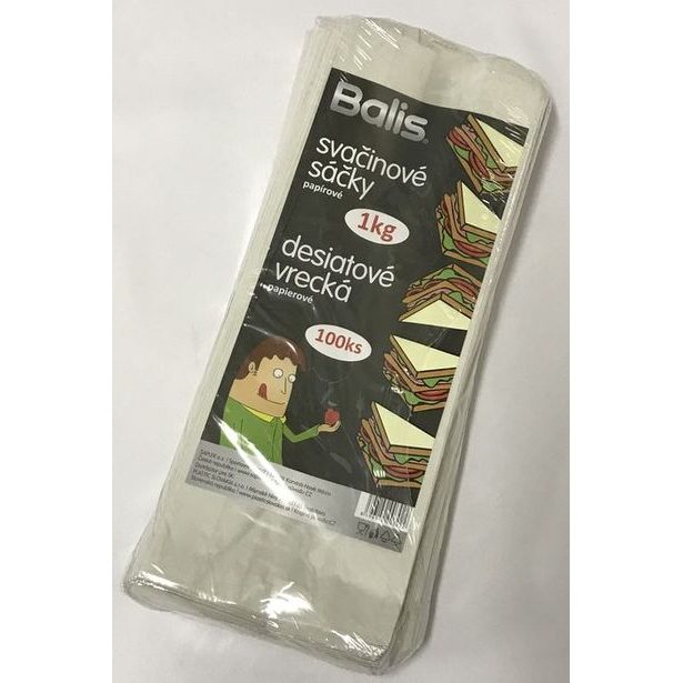 sáčky 11x5x29cm-100ks-svačina-papír