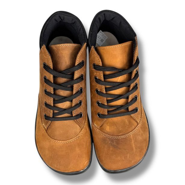 FARE BARE MATEO B5721121 – chlapecké barefoot kotníkové boty z kůže