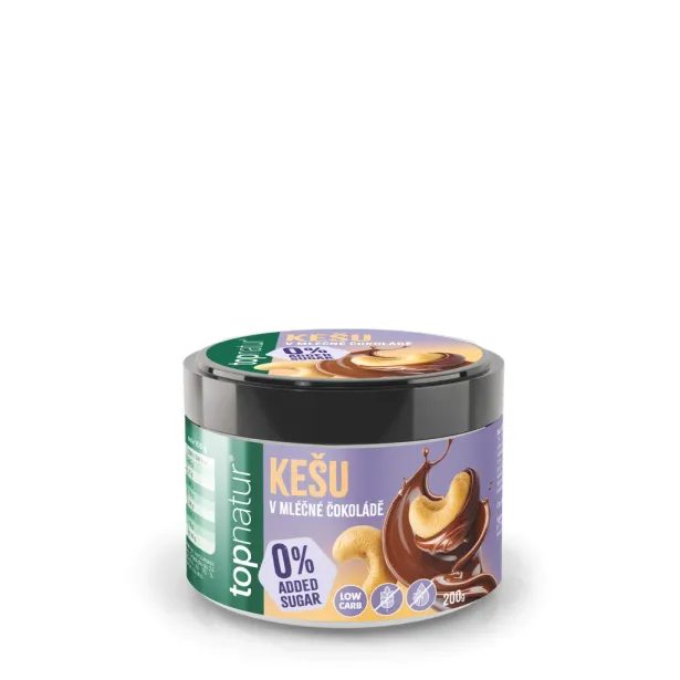 No Added Sugar Kešu v mléčné čokoládě, 200 g