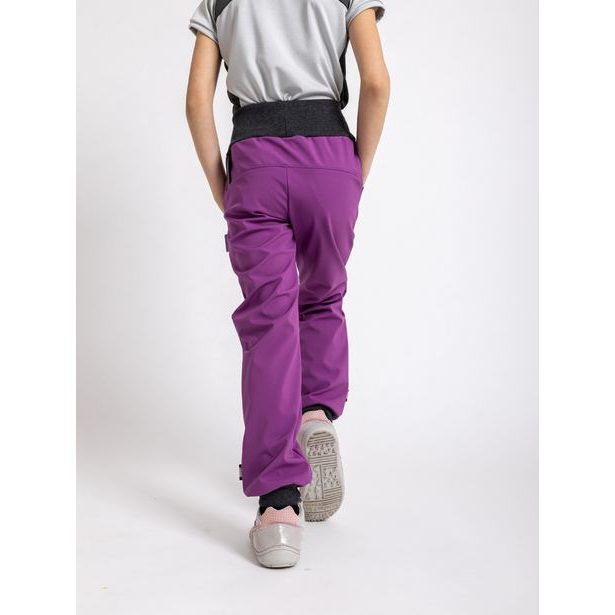 Unuo, Dětské softshellové kalhoty s fleecem Street, Ostružinová