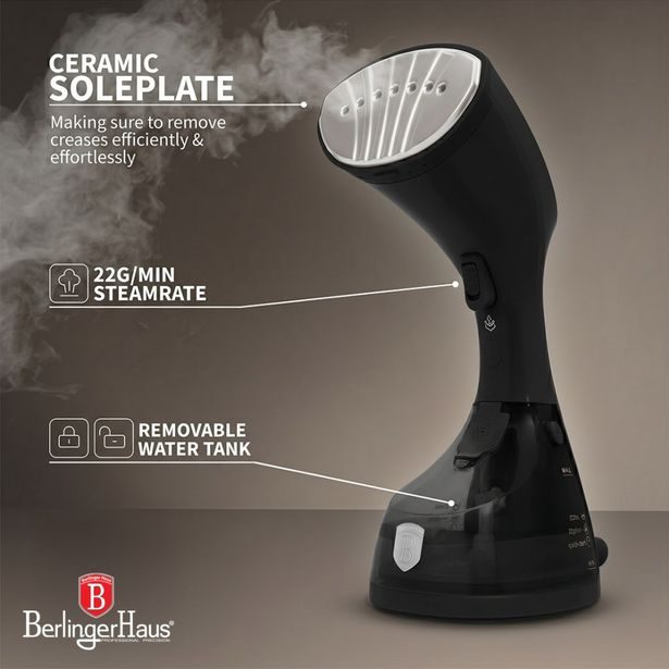 BERLINGERHAUS Napařovač oděvů Matte Black Collection BH-9931
