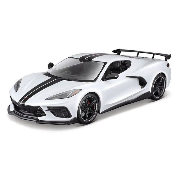 Maisto Maisto - 2020 Chevrolet Corvette Stingray Coupe (High Wing), bílá, 1:18