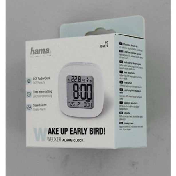 Hama RC 45 Radio Alarm Clock, white
