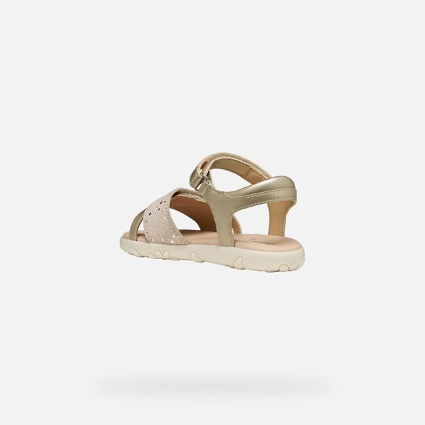 Zlaté dívčí sandály Geox Sandal Haiti