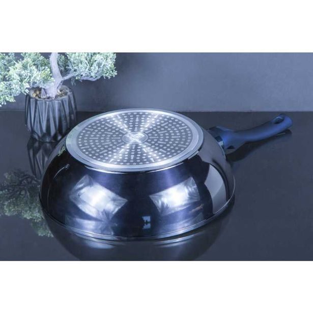 BERLINGERHAUS Pánev WOK s mramorovým povrchem 30 cm Aquamarine Metallic Line BH-6114