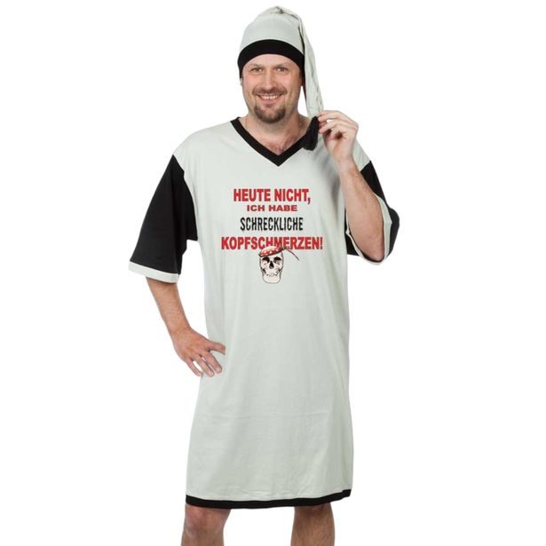 Lustiges Nachthemd: Heute nicht, ich habe schreckliche kopfschmerzen!