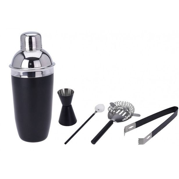 EXCELLENT HOUSEWARE Barmanská sada 5 ks nerez černá KO-A12405590