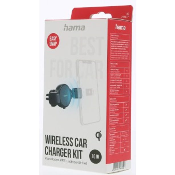 Hama FC-10 Flex-Set, držák do auta s bezdrátovou nabíječkou Qi, nap. adaptér