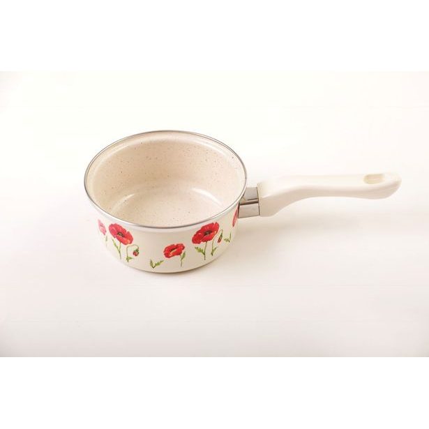 rendlík d14 s rukojetí, (1,00l) MÁKY, bílý smalt