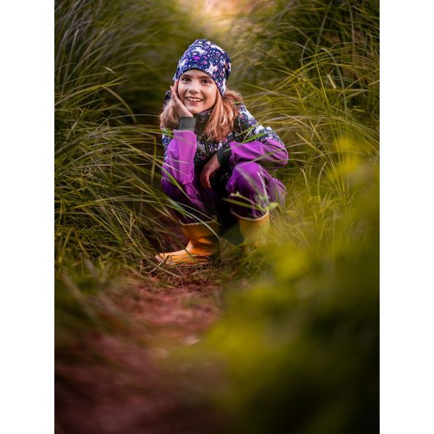 Dětské softshellové kalhoty bez zateplení Street, Ostružinová