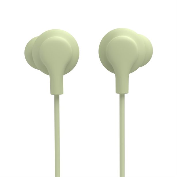 Hama USB-C sluchátka s mikrofonem Curly, špunty, zelená