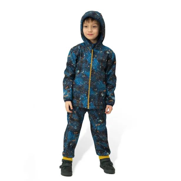 ESITO Rostoucí softshellové kalhoty Galaxie - modrá / 92