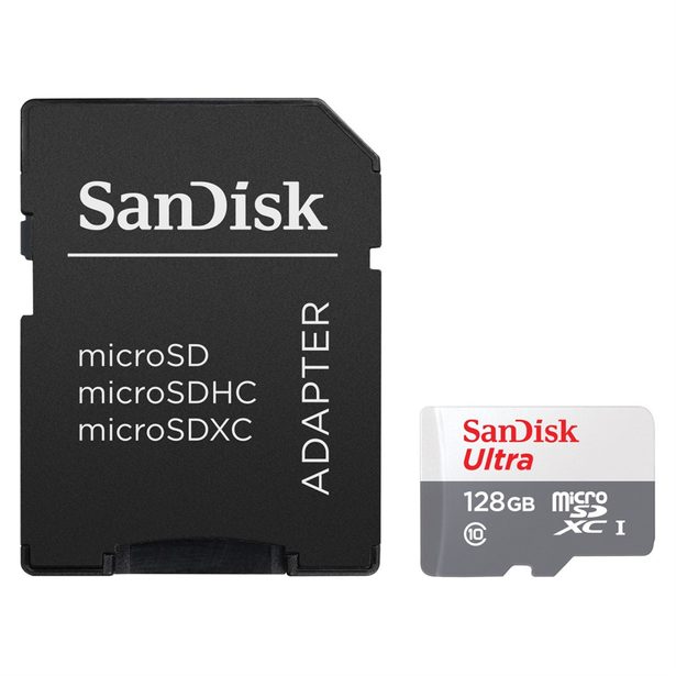 SanDisk Ultra microSDXC 128 GB 100 MB/s Class 10 UHS-I, s adaptérem