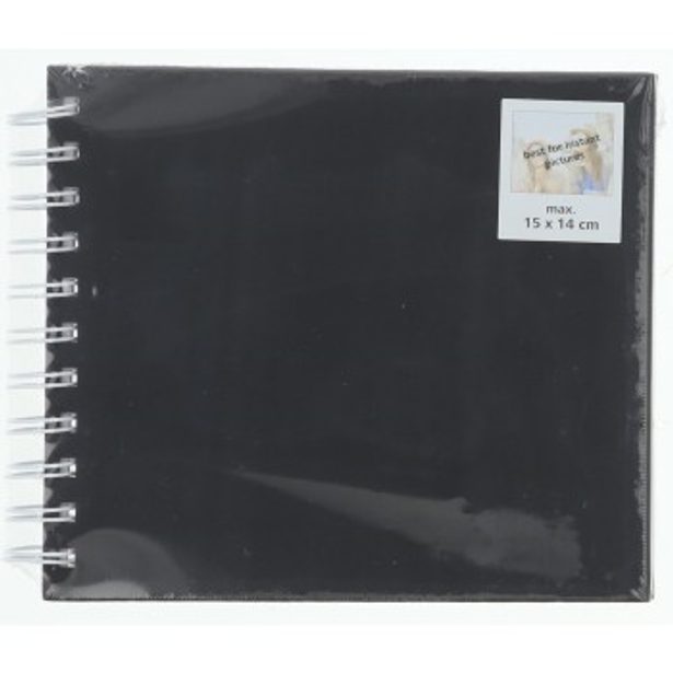 Hama album klasické spirálové FINE ART 18,5x15 cm, 30 stran, nová černá, bílé listy