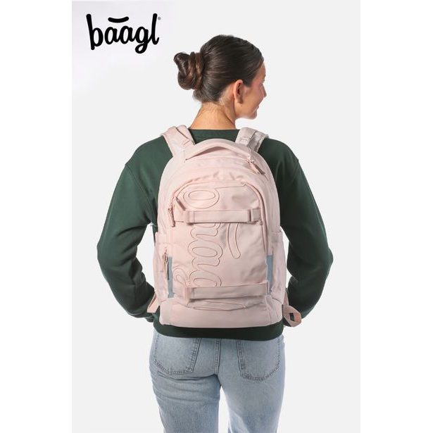 BAAGL SET 3 Skate max Creamy: batoh, penál, sáček