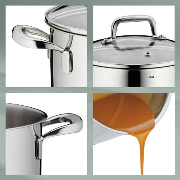 KELA Hrnec napařovací s poklicí nerez 18/10 FLAVORIA 20 cm sada 3 ks KL-10190