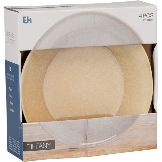 EXCELLENT HOUSEWARE Talíř mělký sada 4 ks pr. 28 cm béžová KO-Q07000040