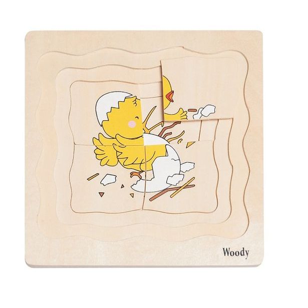 Puzzle na doske "Vývoj sliepka"