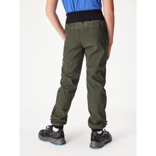 Unuo, Dětské softshellové kalhoty s fleecem Street, Khaki