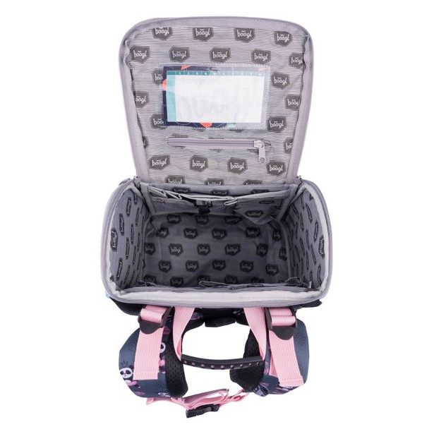 BAAGL SET 5 Zippy Panda: aktovka, penál, sáček, zástěra, peněženka