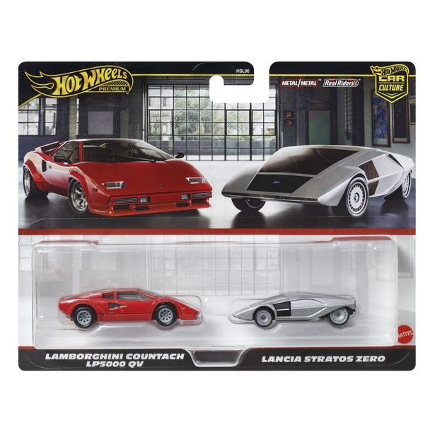 Hot Wheels 2ks prémiový angličák - Lancia/Lambo