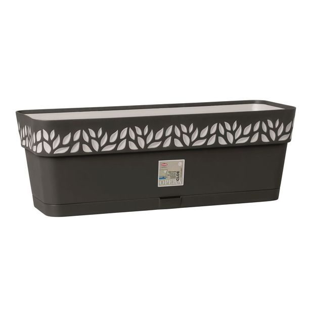 truhlík 50cm GRAFIT/šedá CLOE+miska
