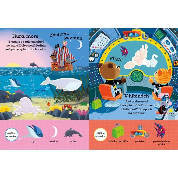 BRUMKO ROZUMKO: SPOZNÁVAME ZVIERATKÁ – Samolepková knižka