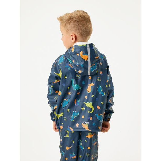 Unuo Dětská nepromokavá bunda bez zateplení, Dinosauři